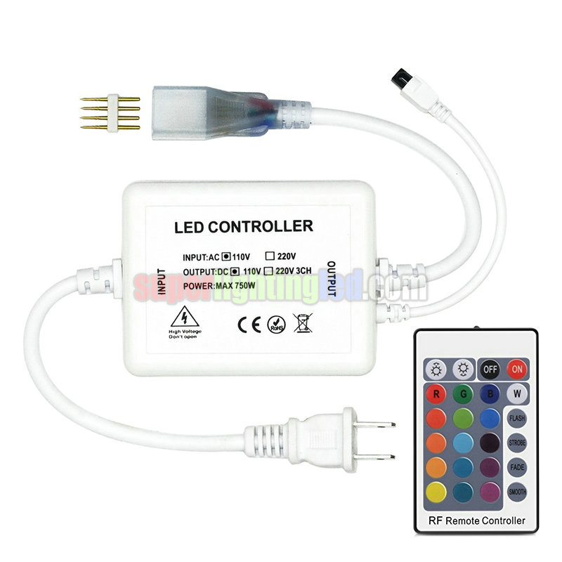 AC110V/220V 700W 24Keys IR 16 Colors Remote RGB Controller, For Outdoor Glass Curtain Wall Lighting Project 5050 SMD LED Strip lights